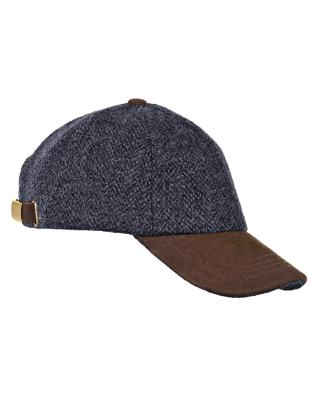 Heather Glencairn Harris Tweed/Leather Peak Baseball Cap