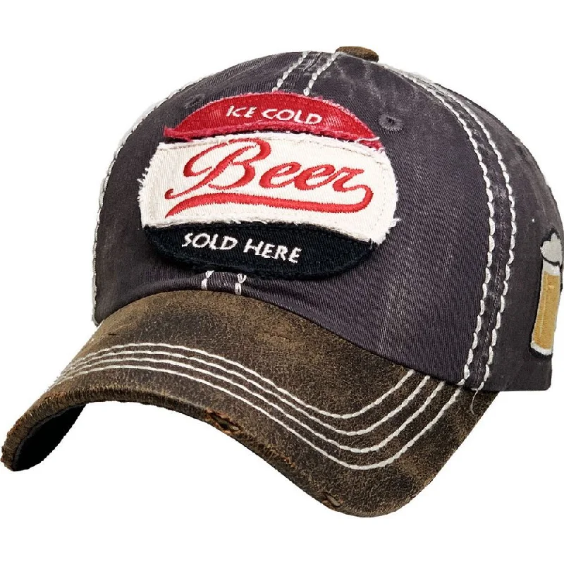 Ice Cold Beer Sold Here Vintage Ballcap