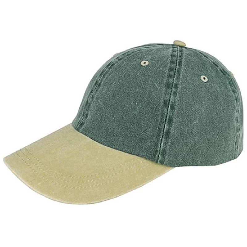 Low Profile Unstructured Pigment Dyed Cotton Twill Adjustable Strapback Baseball Cap