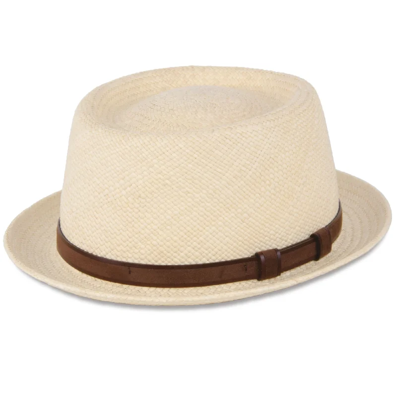 MJM LEO Porkpie Panama Hat - Stråhat Natural