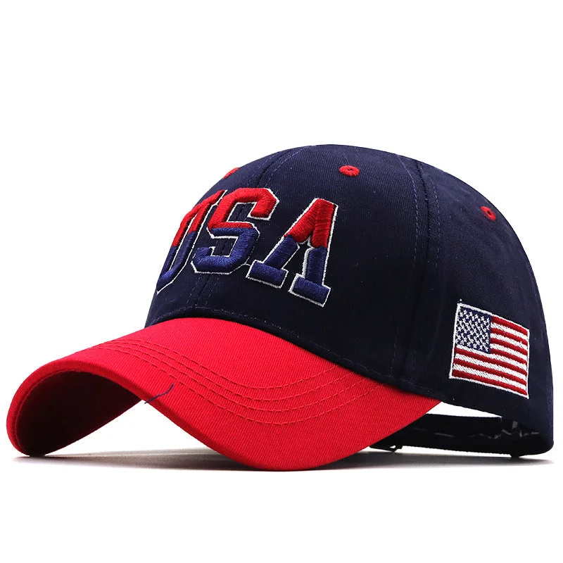 Patriotic USA Flag Baseball Cap - Fushia