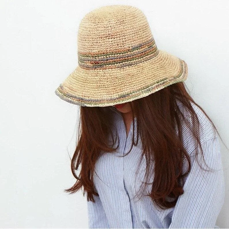 Raffia Straw Hat for Women