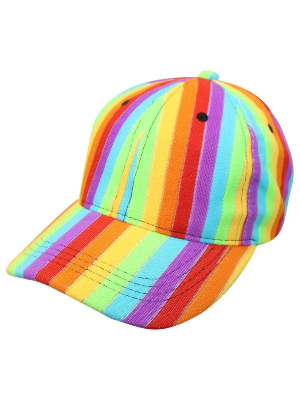 Rainbow Striped Baseball Cap Hat