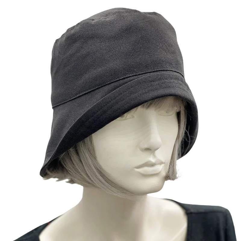 Rain Hat in Black or Blue | The Eleanor Cloche