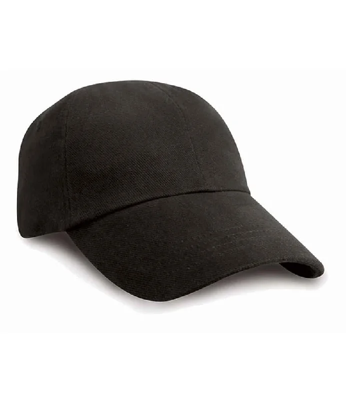 Result Low Profile Heavy Brushed Cotton Cap | Black