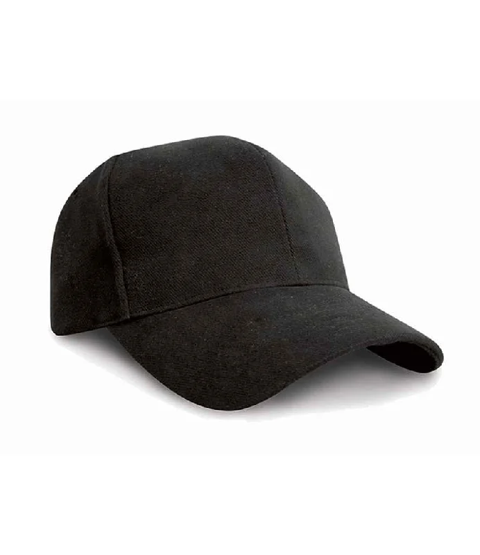 Result Pro-Style Heavy Brushed Cotton Cap | Black