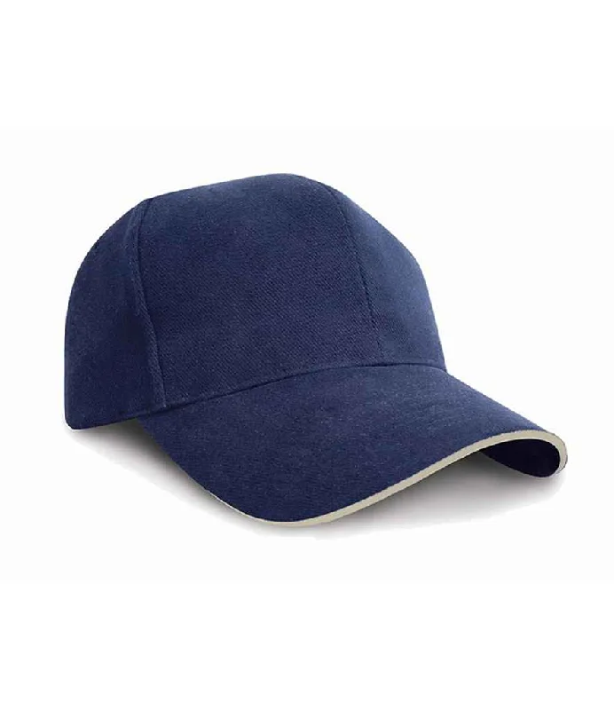 Result Pro-Style Heavy Brushed Cotton Cap | Navy/Natural