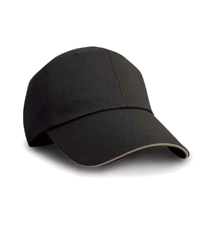 Result Herringbone Cap | Black/Tan