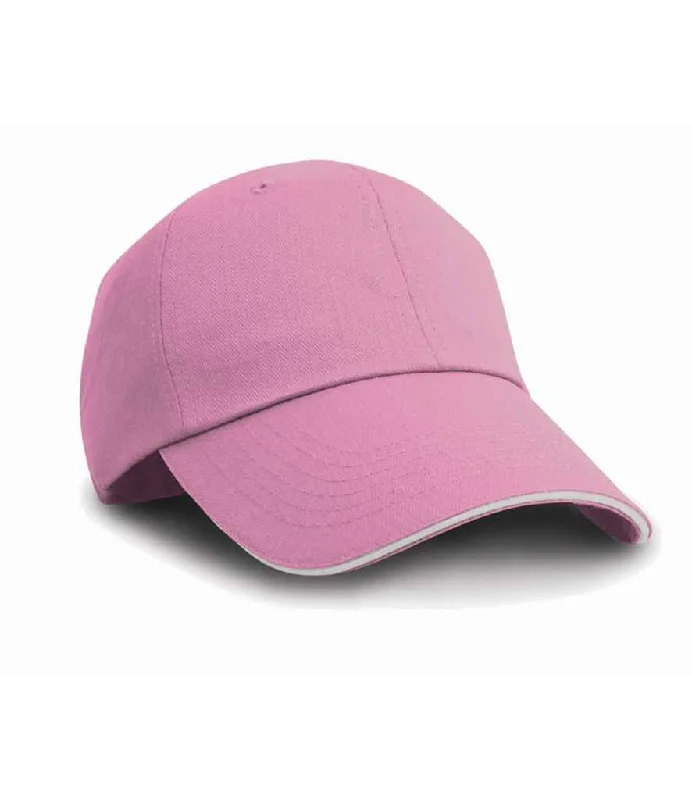 Result Herringbone Cap | Pink/White