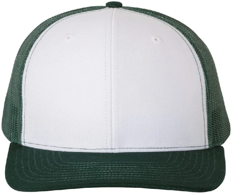 White/Dark Green