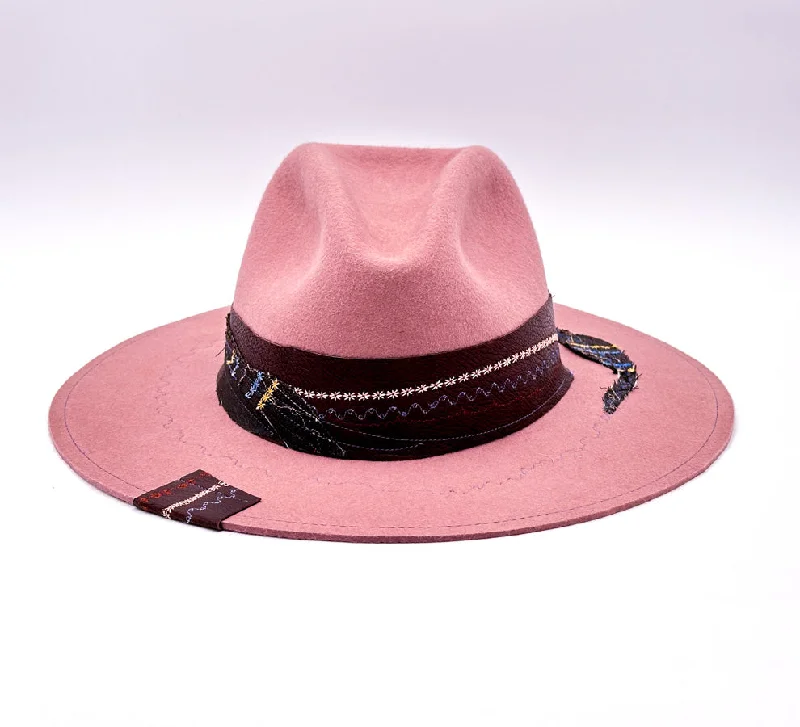 Rose Pinched - Custom Felt Hat