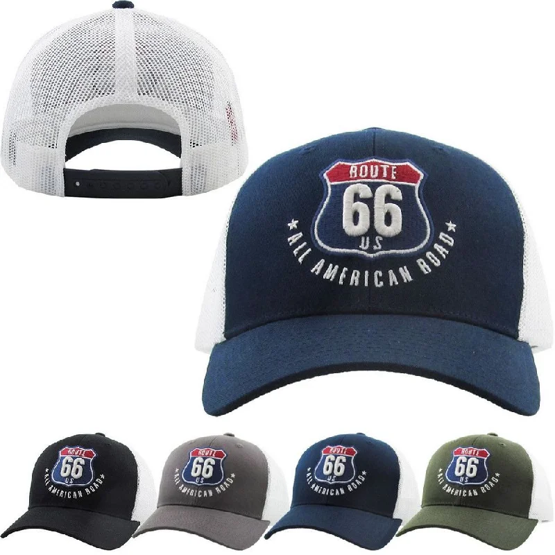 ROUTE 66 Meshback Ballcap - vælg mellem 4 Farver