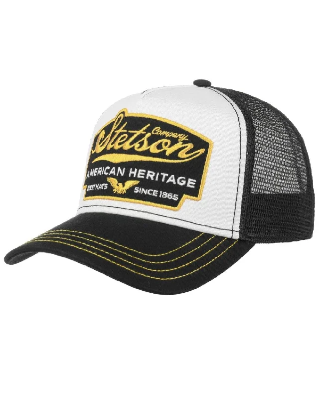 Stetson American Heritage Black White Trucker Cap