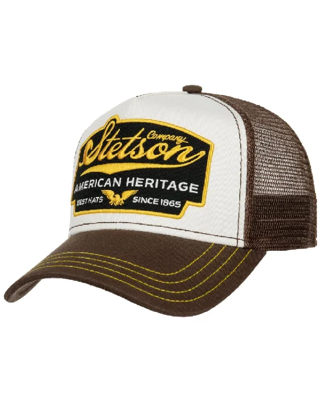 Stetson American Heritage Brown White Trucker Cap