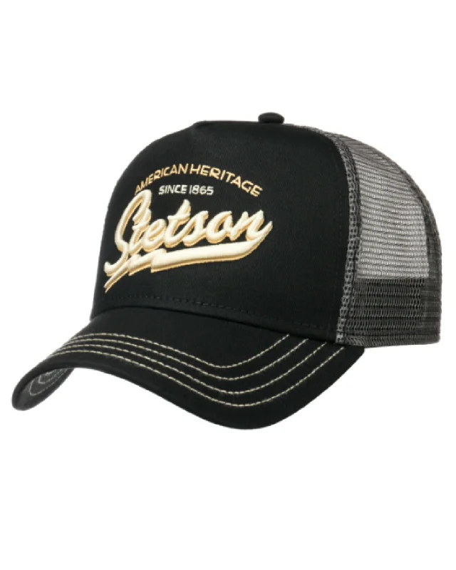 Stetson American Heritage Classic Black Trucker Cap