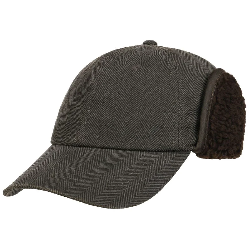 Stetson Herringbone EL Baseball Cap w/Earflaps