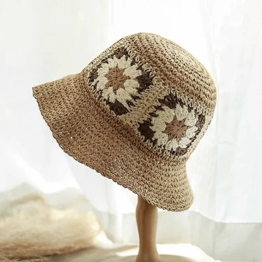 Flower Straw Hat for  Women