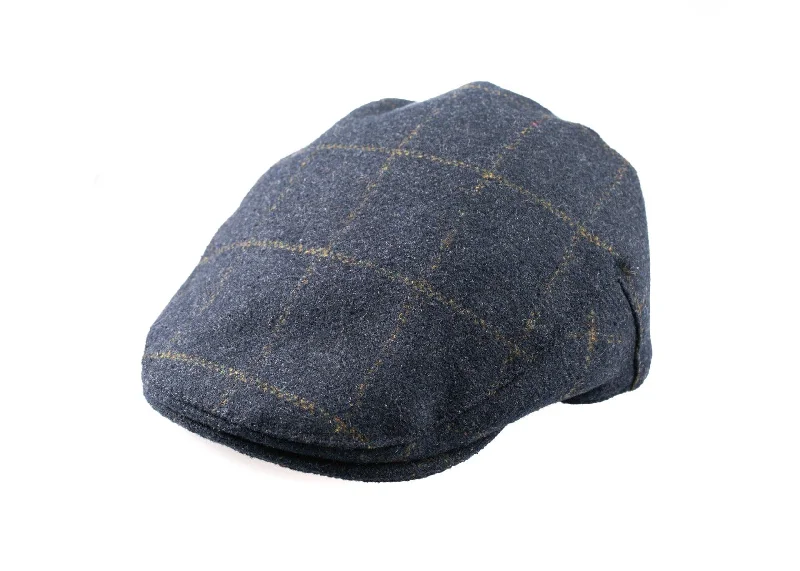 Tweed Balmoral Cap in Blue