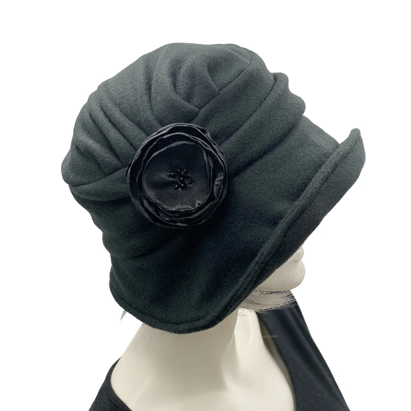 Vintage Style Cloche Hat in Winter Fleece | The Alice