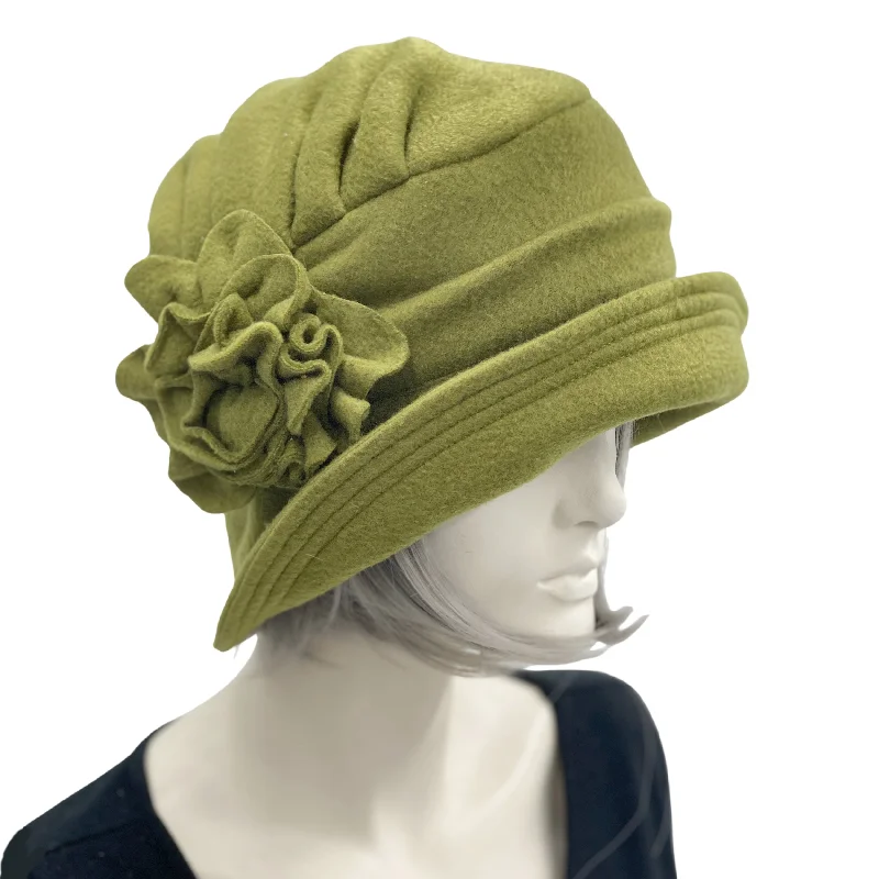 Ladies Winter Fleece Hat Flapper Style | The Alice Cloche