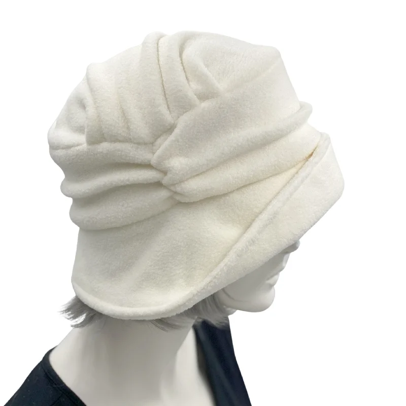 Unique and Elegant Satin Lined Winter Fleece Hat  | The Alice Cloche