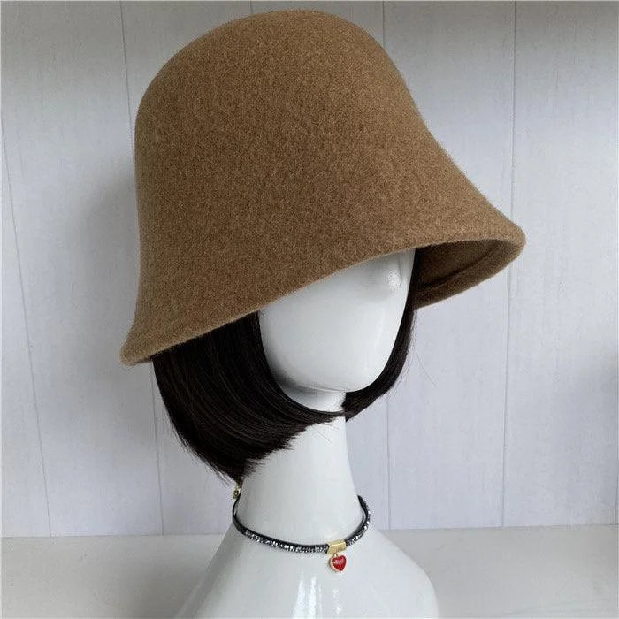 100% Wool Foldable Cloche Hat