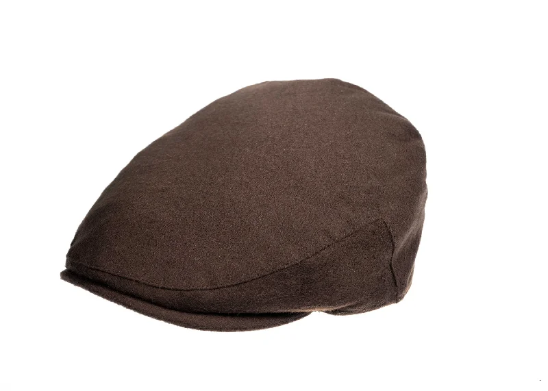 Balmoral Cashmere Flat Cap in brown