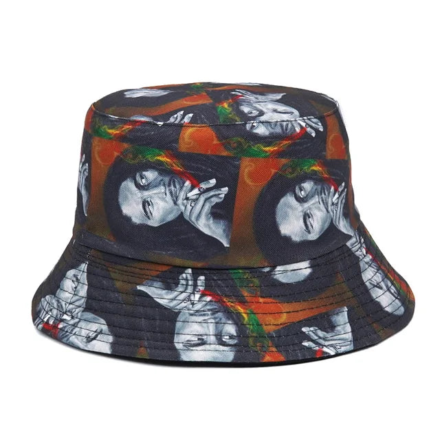 Bob Marley-Inspired Bucket Hat - Fushia