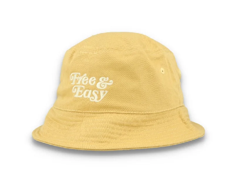 Bucket Hat Yellow Free & Easy Don't Trip