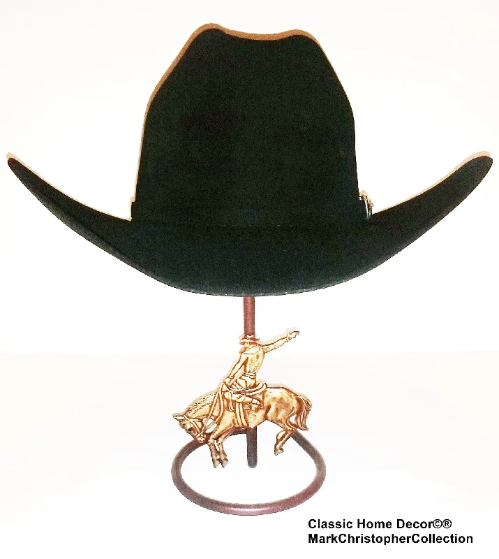 American Made Cowboy Hat Stand with Bucking Bronc CT