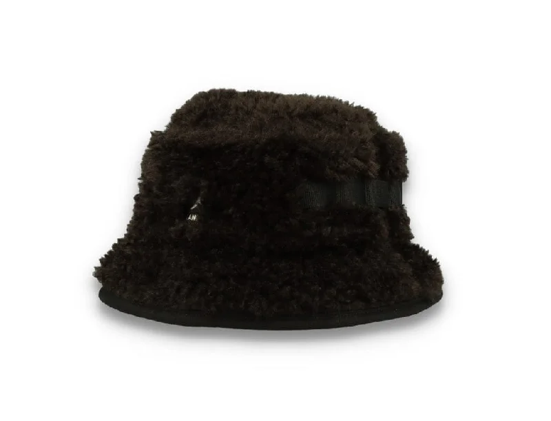 Faux Shearling Utility Bucket Black