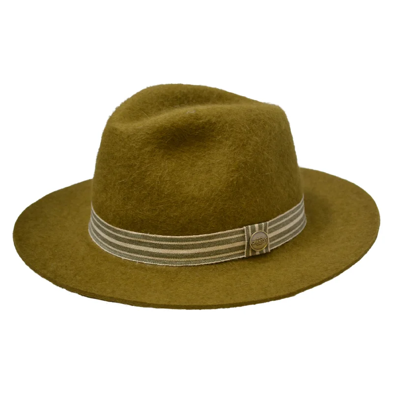 Fur Felt Fedora in Carded Gold