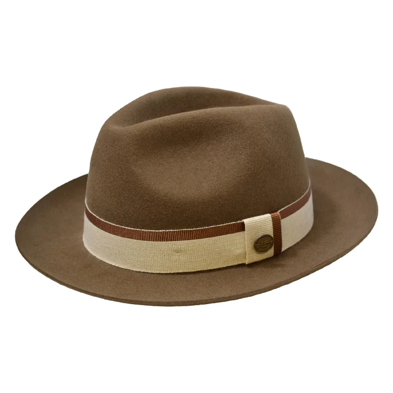 Fur Felt Trilby in Beige