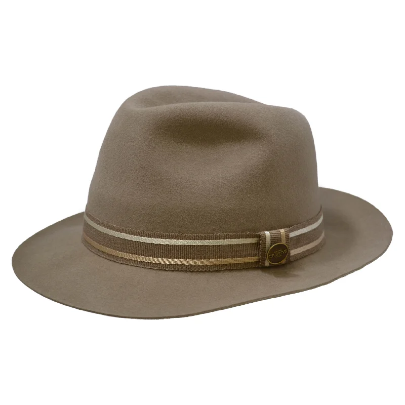 Fur Felt Trilby in Beige