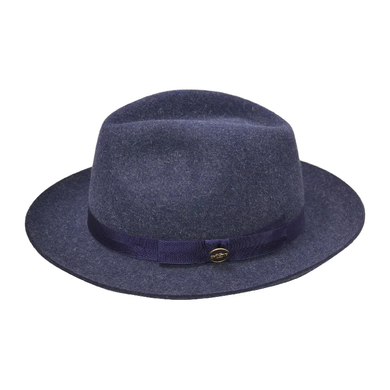 Fur Felt Trilby in Blue Mix