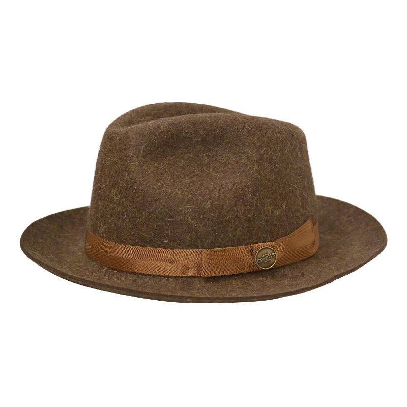 Fur Felt Trilby in Brown Mix