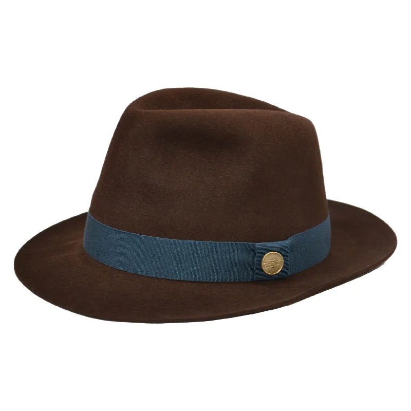 Fur Felt Trilby in Chocolate