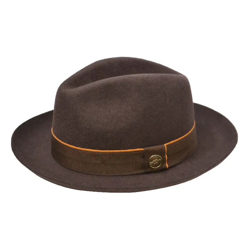 Wool Felt Trilby in H&B Brown