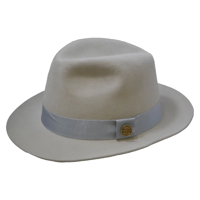 Fur Felt Trilby in Light Grey