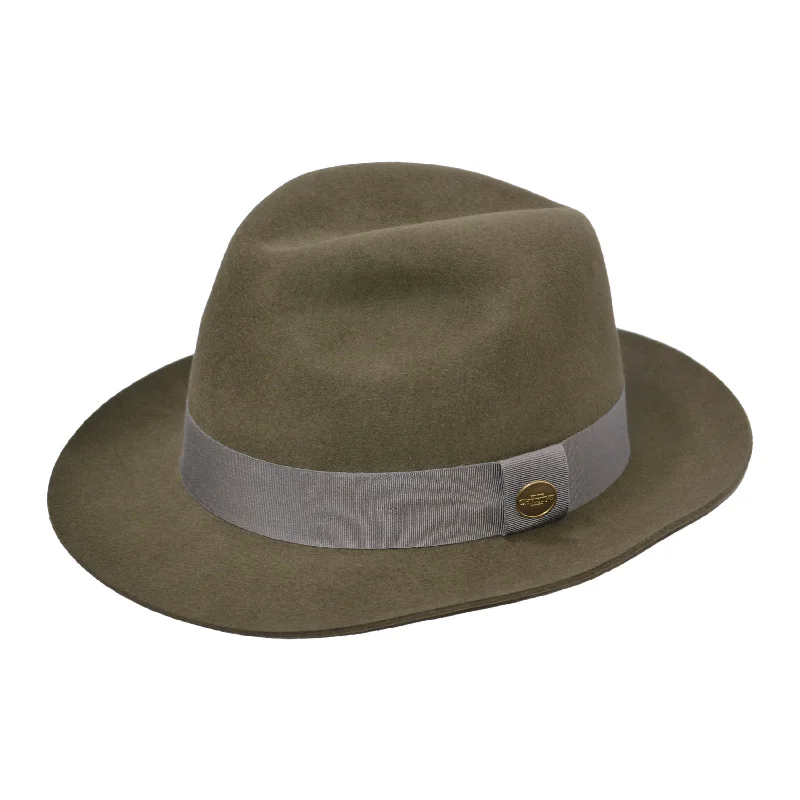 Fur Felt Trilby in Olive