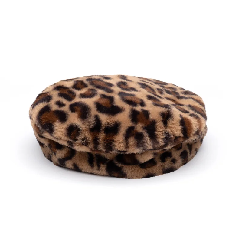 Mishka Leopard Faux-Fur Beret