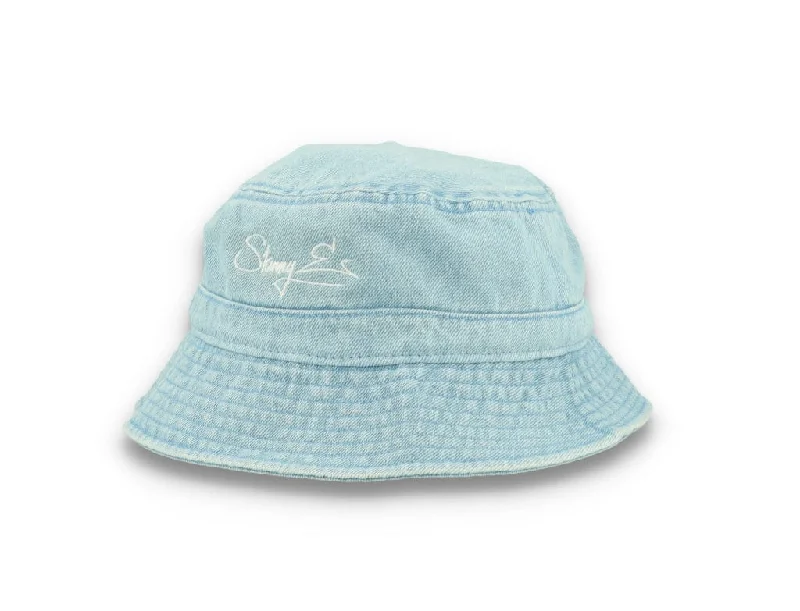 Skinny E Bucket Hat Light Denim «Good girl with bad intentions» bøttehatt