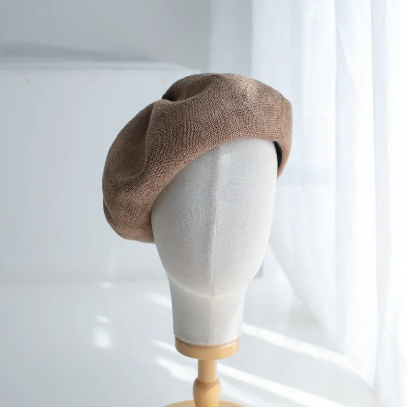 Solid Colour Linen Beret