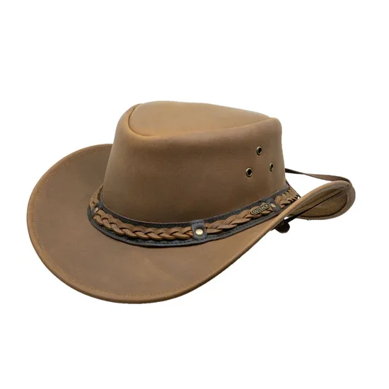 The Outback Trading Company "Wagga Wagga" Leather Hat - Tan