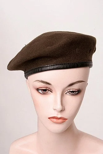 Vintage Spanish Brown Wool Beret