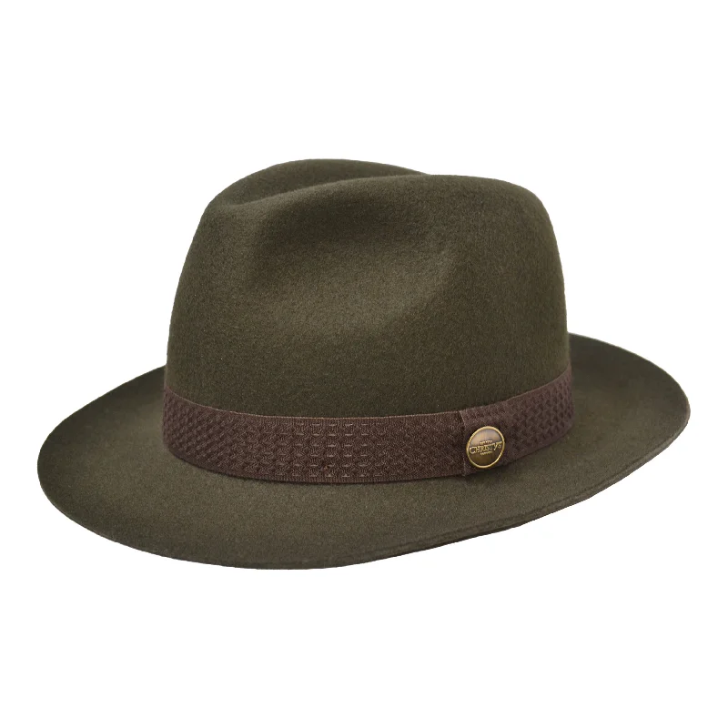 Wool Felt Trilby in Green